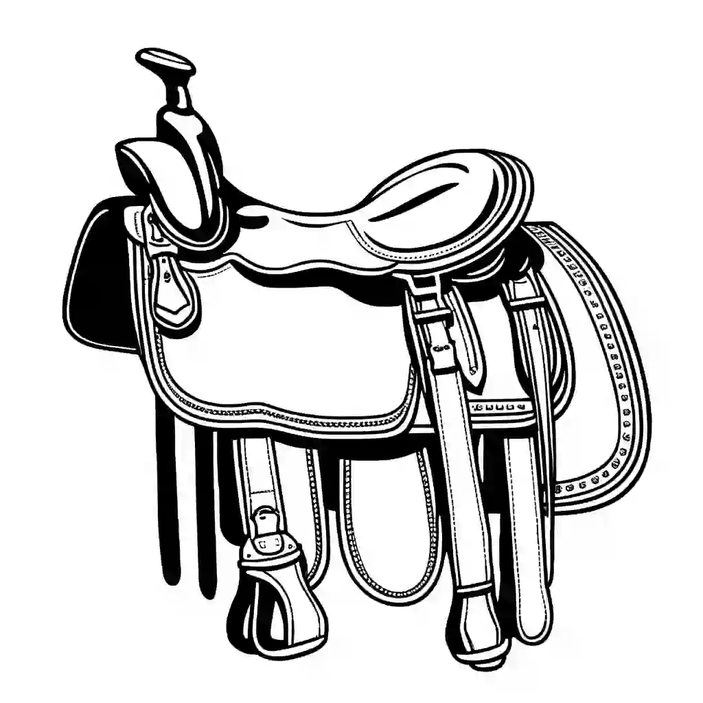 Horse Racing Saddle coloring pages